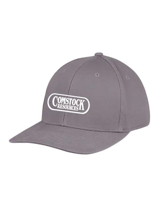 Premium Modern Structured Twill Charcoal Snapback Cap w/Comstock Resources Logo