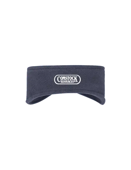 Navy Stretch Fleece Headband w/Comstock Resources Logo