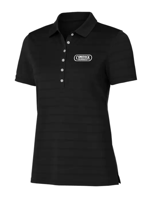 Callaway Womens Black Ventilated Polo w/Comstock Resources Logo
