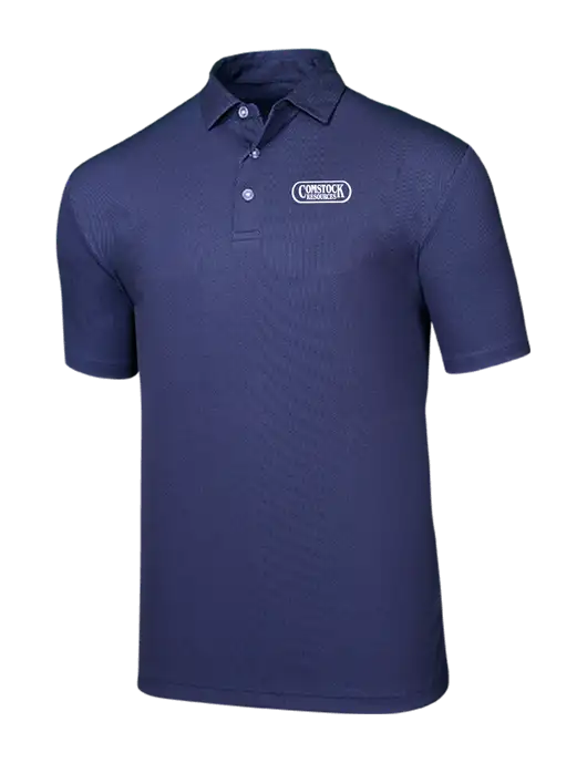 Callaway Birdseye Navy Polo w/Comstock Resources Logo