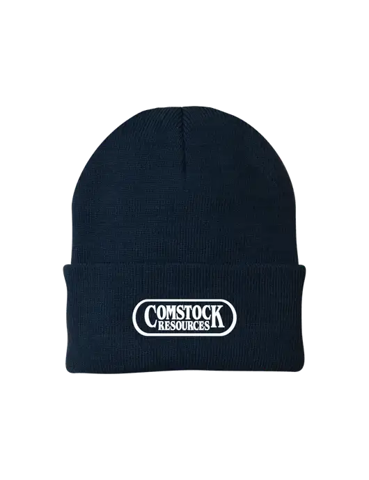 Navy Knit Cap w/Comstock Resources Logo