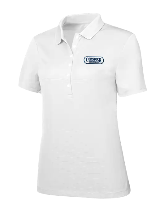 Callaway Womens Ottoman Bright White Polo w/Comstock Resources Logo