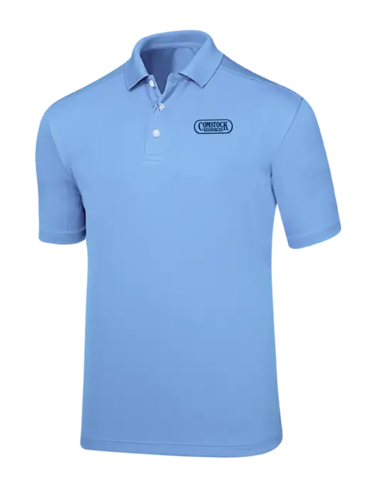 Callaway Core Light Blue Performance Polo w/Comstock Resources Logo