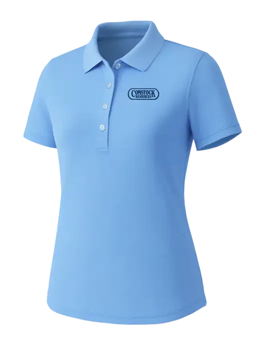 Callaway Womens Core Light Blue Performance Polo w/Comstock Resources Logo