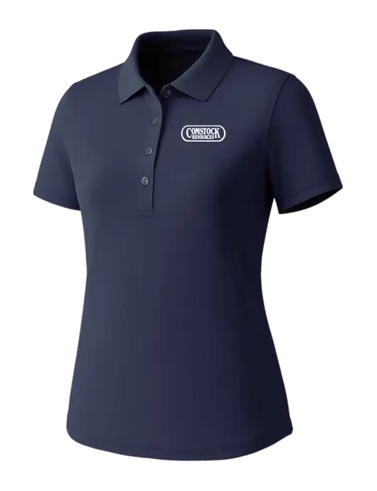 Callaway Womens Core Navy Performance Polo w/Comstock Resources Logo