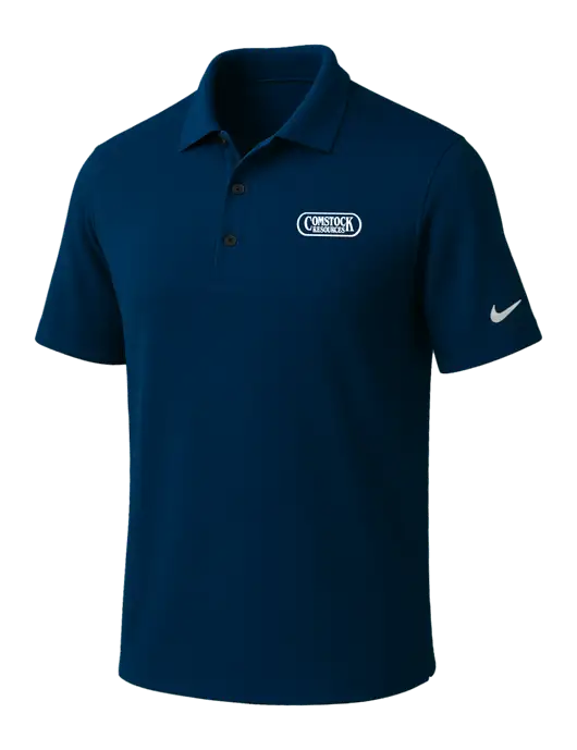 NIKE Navy Dri-Fit Micro Pique Polo w/Comstock Resources Logo