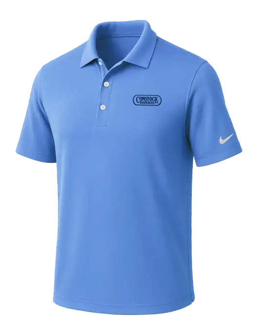 NIKE Carolina Blue Dri-Fit Micro Pique Polo w/Comstock Resources Logo