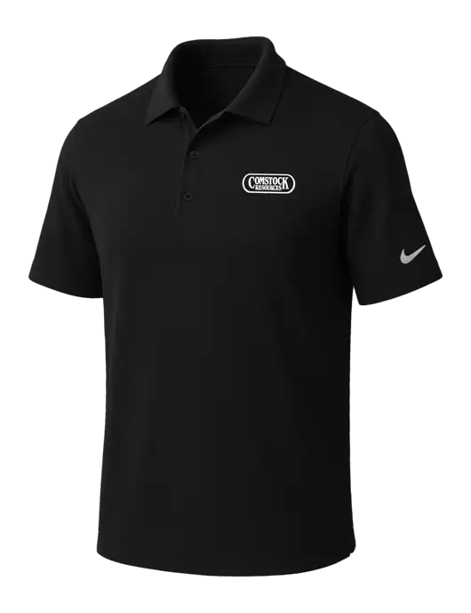 NIKE Black Dri-Fit Micro Pique Polo w/Comstock Resources Logo