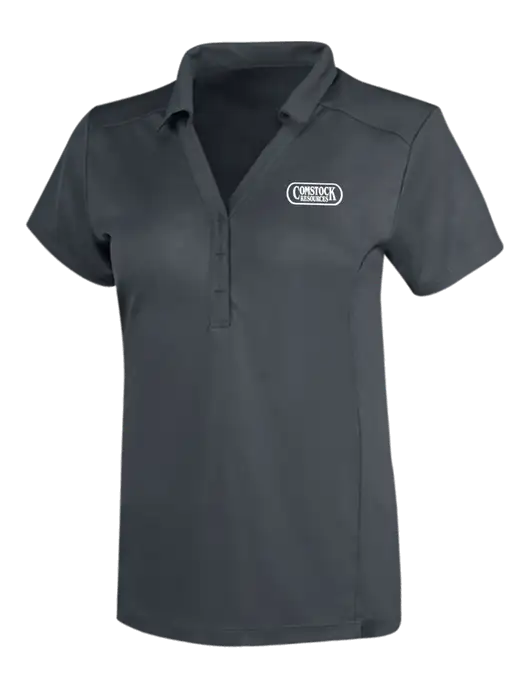 OGIO Dark Grey Womens Framework Polo w/Comstock Resources Logo