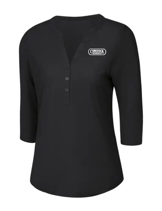 OGIO Blacktop Jewel Henley w/Comstock Resources Logo