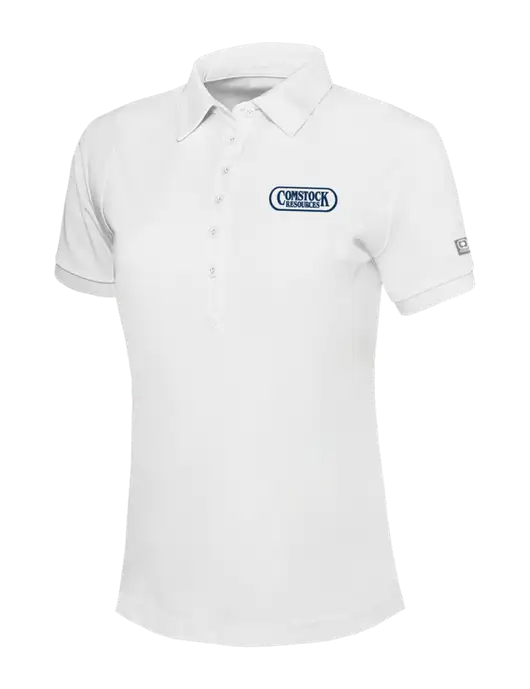 OGIO Womens Bright White Jewel Polo w/Comstock Resources Logo