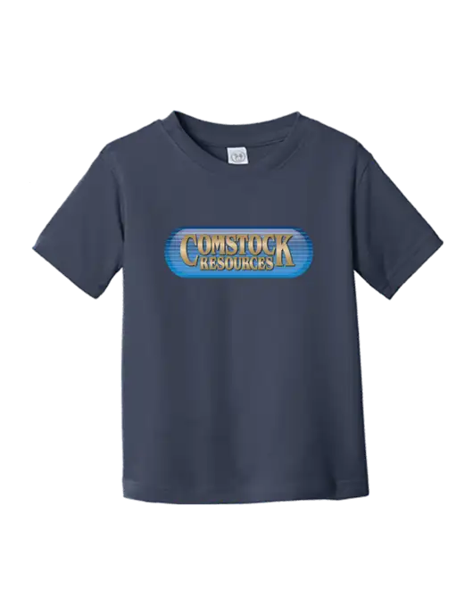 Rabbit Skins Navy Toddler Fine Jersey Tee w/Comstock Resources Logo