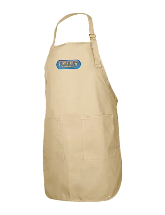 Full-Length Stone Apron With Pockets w/Comstock Resources Logo