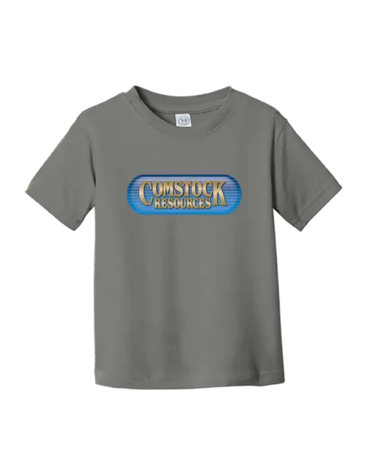 Rabbit Skins Charcoal Toddler Fine Jersey Tee w/Comstock Resources Logo