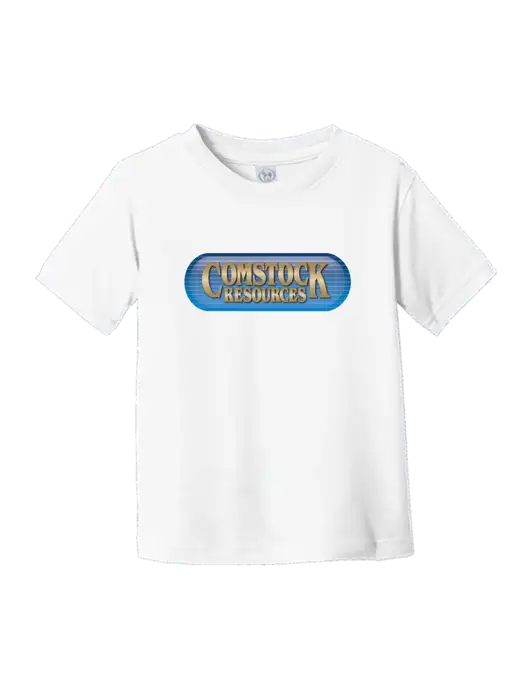 Rabbit Skins White Toddler Fine Jersey Tee w/Comstock Resources Logo
