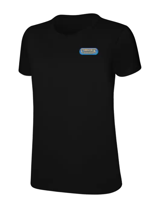 Womens Ring Spun Jet Black 4.5 oz T-Shirt w/Comstock Resources Logo