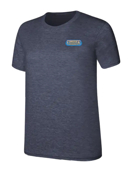 Womens Ring Spun Heather Navy 4.5 oz T-Shirt w/Comstock Resources Logo