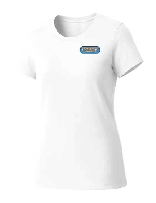 Womens Seriously Soft White T-Shirt w/Comstock Resources Logo