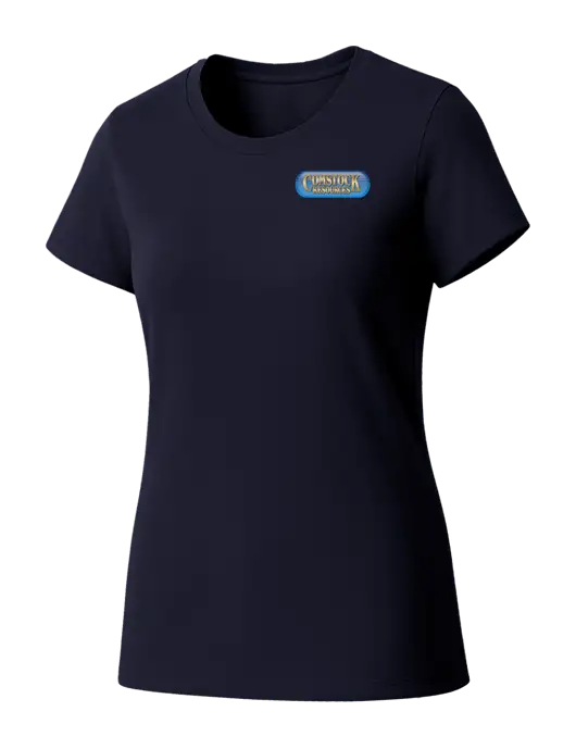 Womens Seriously Soft New Navy T-Shirt w/Comstock Resources Logo
