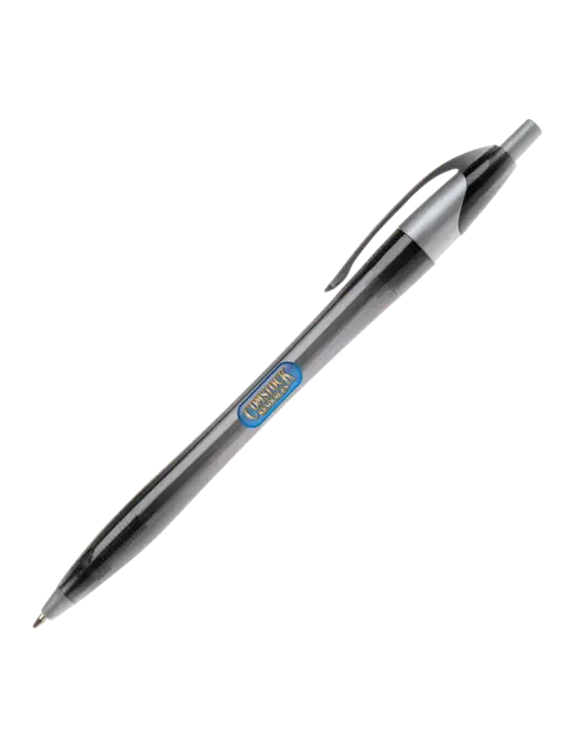 Novella Translucent Black/Silver Jewel Pen - Blue Ink w/Comstock Resources Logo