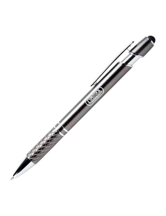 Valencia Gunmetal Stylus Pen - Black Ink w/Comstock Resources Logo