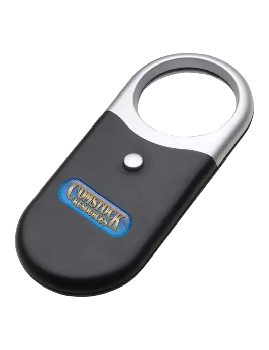 Compact Black Magnifier Light w/Comstock Resources Logo