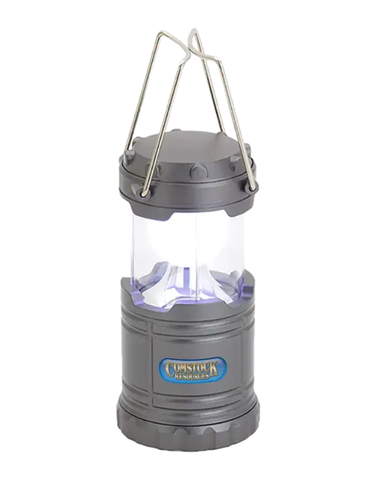 Gunmetal Mini Retro Lantern w/Comstock Resources Logo