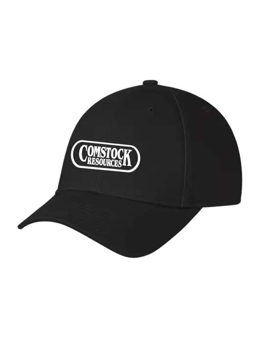 Black Structured Cap Hook & Loop w/Comstock Resources Logo