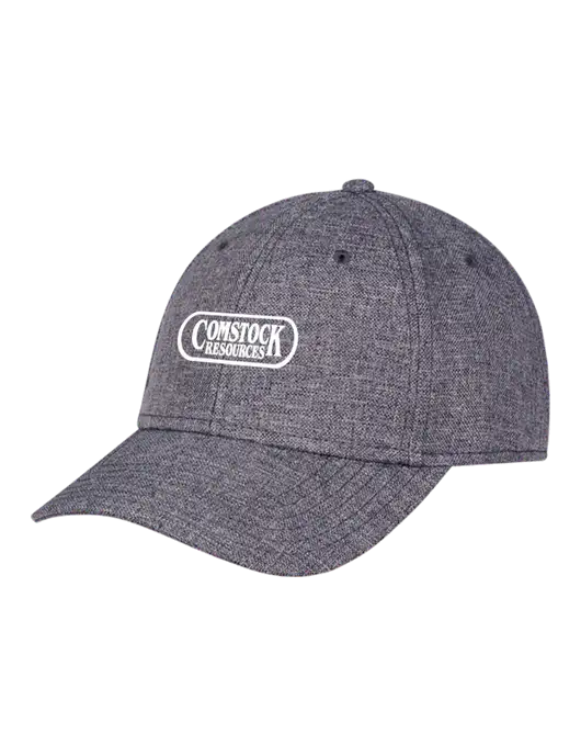 Heather Charcoal Structured Linen Look Cap Hook & Loop w/Comstock Resources Logo