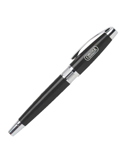 Masscotti Black Rollerball Pen - Black Ink w/Comstock Resources Logo
