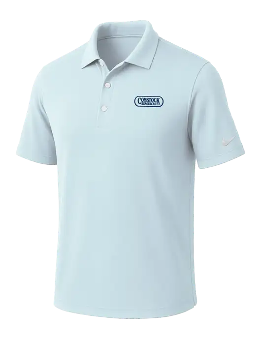 NIKE Very Light Blue Dri-Fit Micro Pique Polo w/Comstock Resources Logo