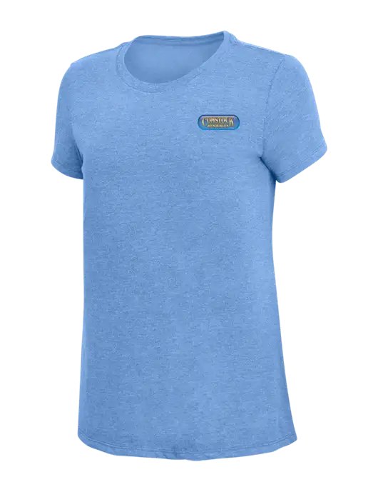 Womens Simply Soft Maritime Frost 4.5oz Poly/Combed Ring Spun Cotton T-Shirt
 w/Comstock Resources Logo