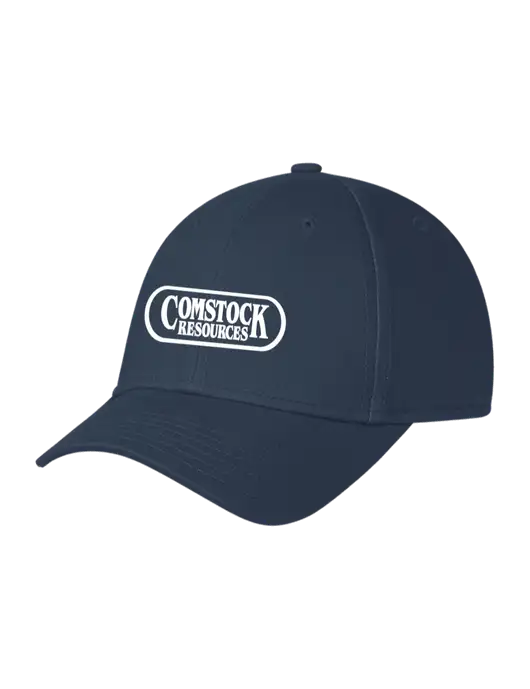 Navy Structured Cap Hook & Loop w/Comstock Resources Logo