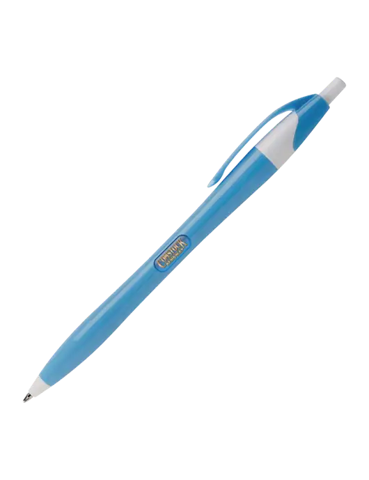 Novella Light Blue/White Breeze Pen - Blue Ink w/Comstock Resources Logo