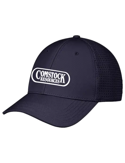 Navy Performance Stretchable Cap Hook & Loop w/Comstock Resources Logo