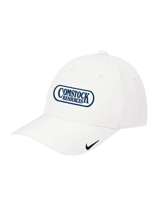 Nike White Dri-FIT Legacy Cap w/Comstock Resources Logo
