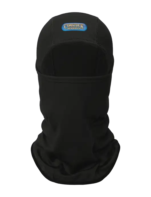 Black CornerStone Smooth Fleece Face Mask w/Comstock Resources Logo