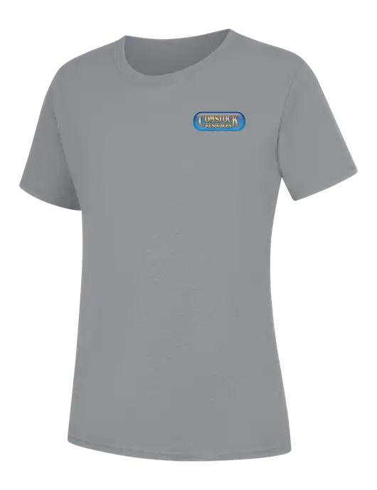 Womens Light Grey Heather Core Blend Tee w/Comstock Resources Logo