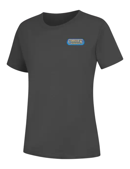 Womens Charcoal Core Blend Tee w/Comstock Resources Logo