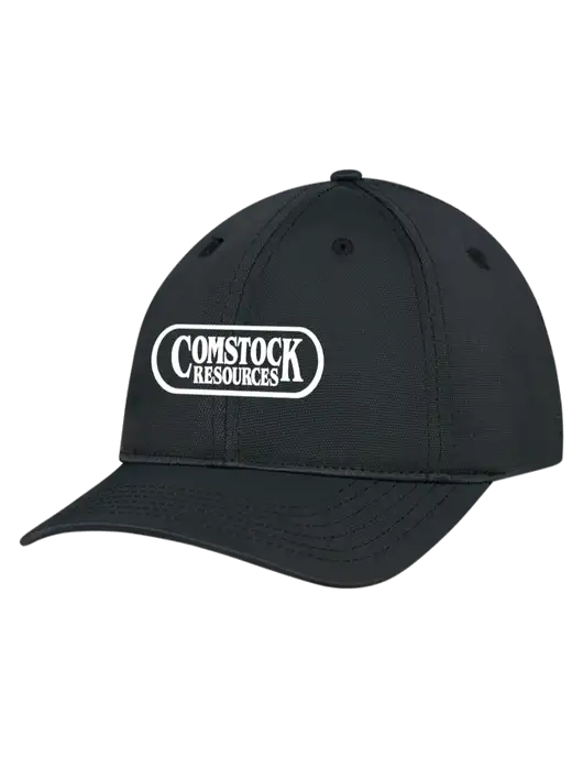 Black Nylon Twill Performance Cap w/Comstock Resources Logo