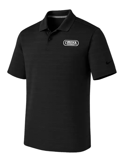 Nike Black Dri-FIT Vapor Jacquard Polo w/Comstock Resources Logo
