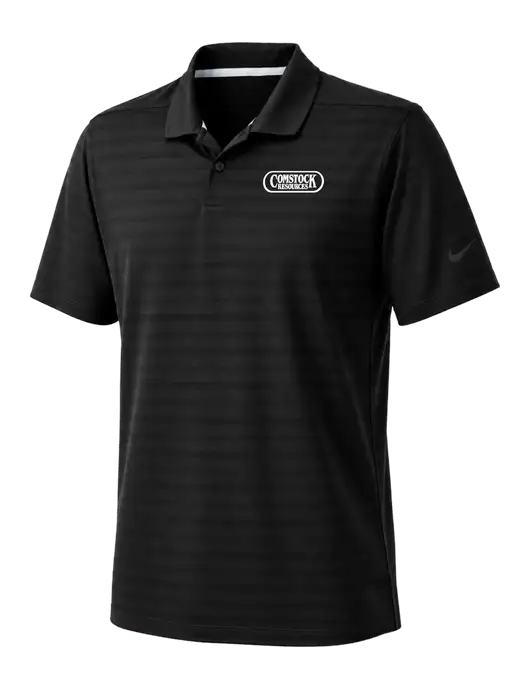 Nike Black Dri-FIT Vapor Jacquard Polo w/Comstock Resources Logo