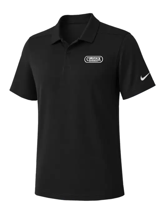 Nike Black Dry Essential Solid Polo w/Comstock Resources Logo