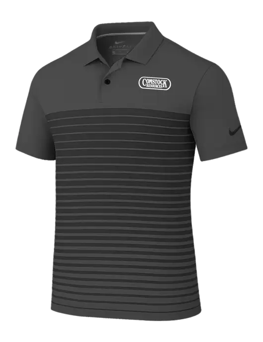 Nike Dark Grey Dri-FIT Vapor Block Polo w/Comstock Resources Logo
