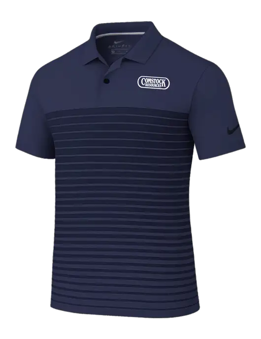 Nike Navy Dri-FIT Vapor Block Polo w/Comstock Resources Logo
