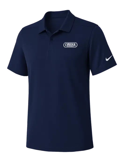 Nike Navy Dry Essential Solid Polo w/Comstock Resources Logo
