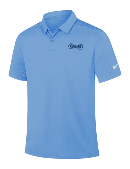 Nike Light Blue Dry Essential Solid Polo w/Comstock Resources Logo