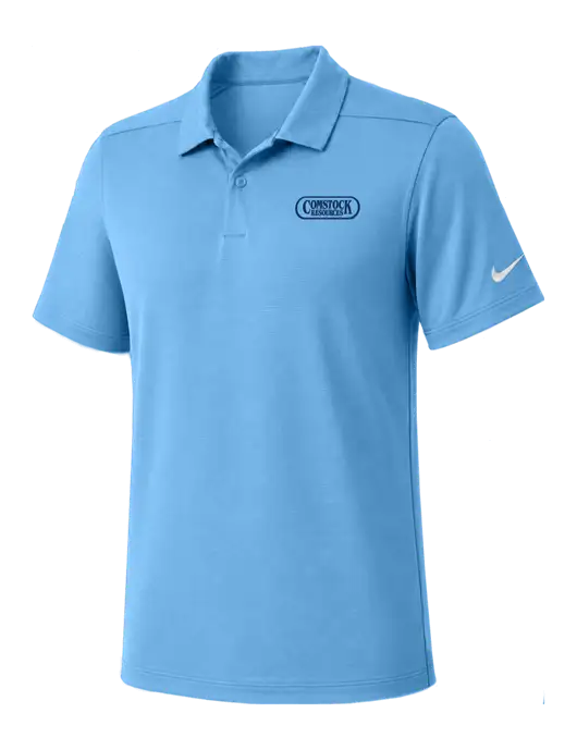 Nike Light Blue Dry Essential Solid Polo w/Comstock Resources Logo