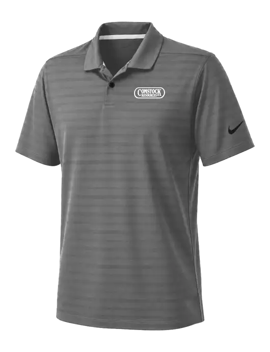 Nike Dark Medium Grey Dri-FIT Vapor Jacquard Polo w/Comstock Resources Logo