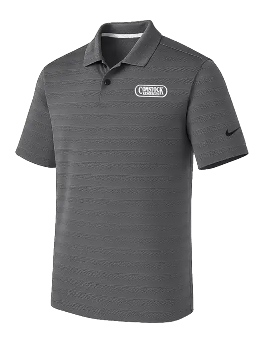 Nike Dark Medium Grey Dri-FIT Vapor Jacquard Polo w/Comstock Resources Logo